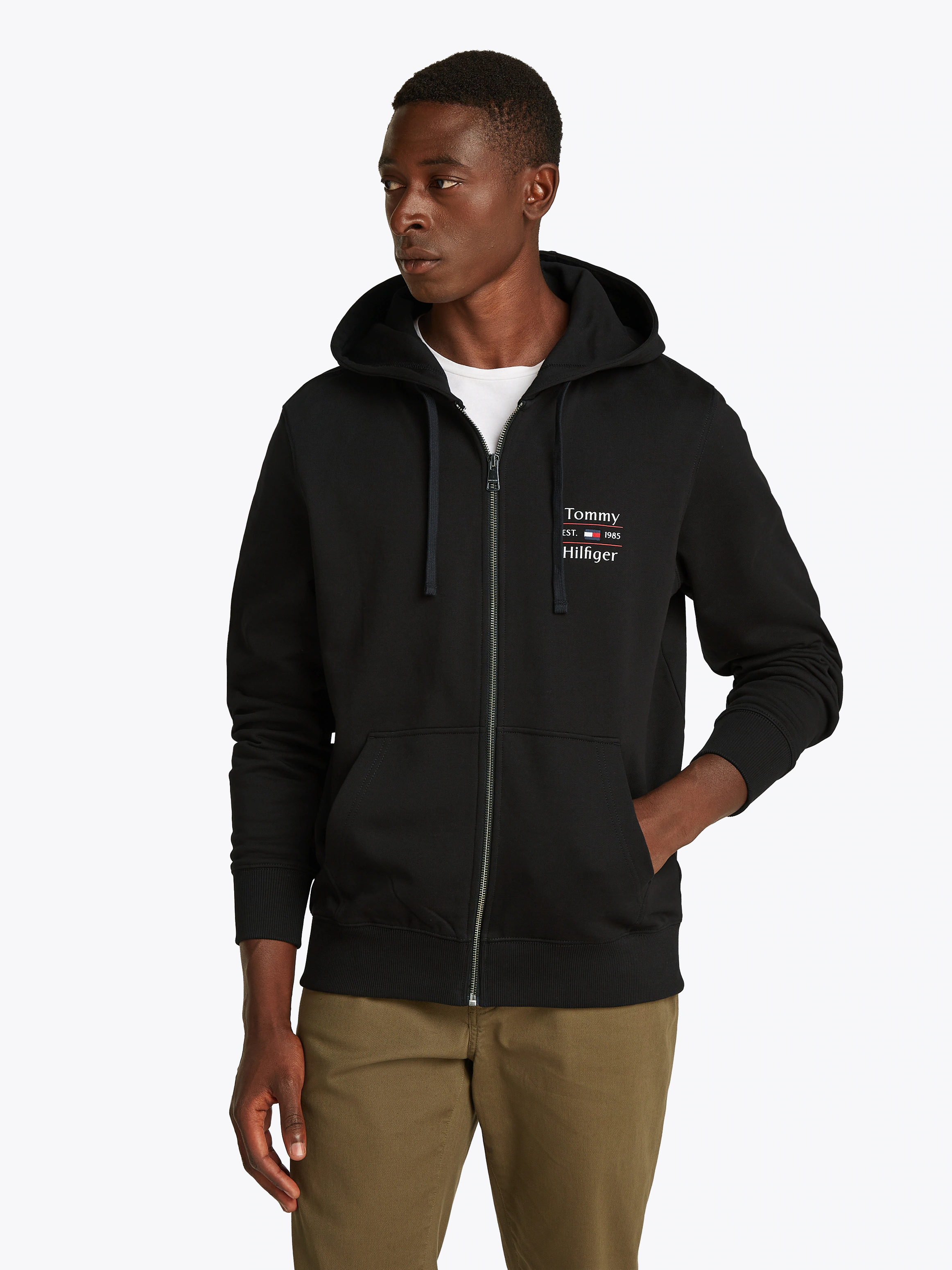 Tommy Hilfiger Kapuzensweatjacke "HILFIGER STACK HOODY ZT" günstig online kaufen