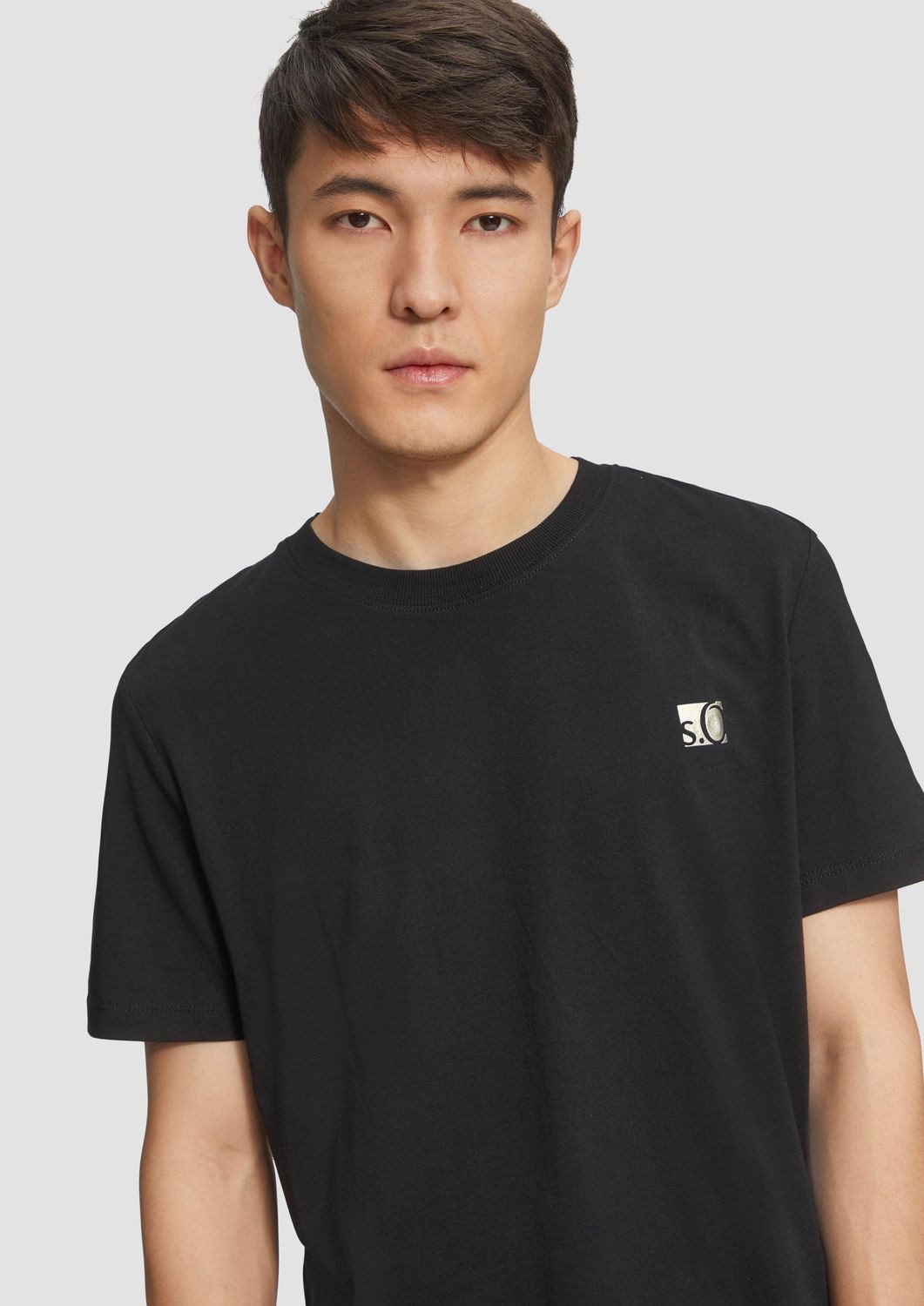 s.Oliver Kurzarmshirt T-Shirt mit Gold- oder günstig online kaufen
