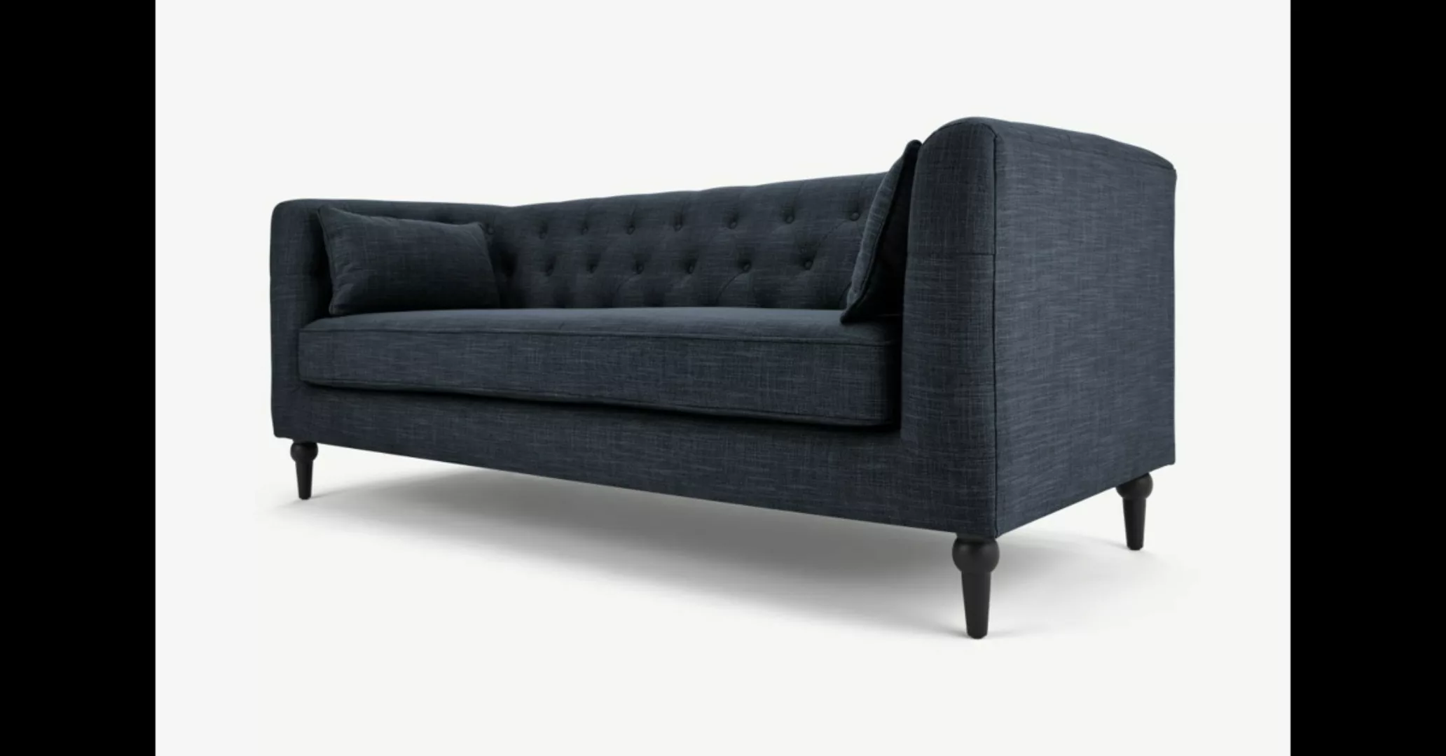 Flynn 3-Sitzer Sofa, Atlantikblau - MADE.com günstig online kaufen