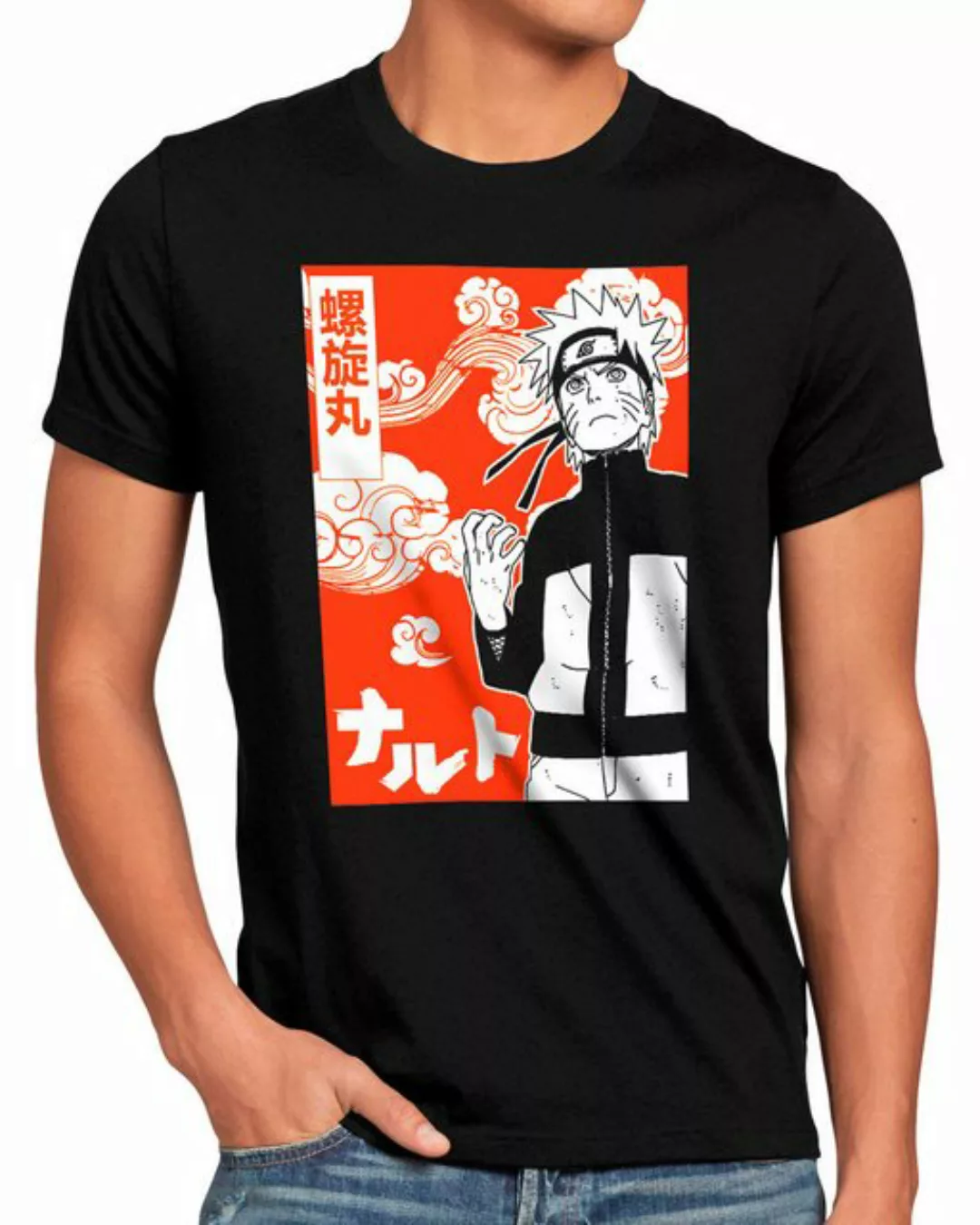 style3 T-Shirt Uzumaki Orange kakashi hatake stirnband naruto anime manga c günstig online kaufen