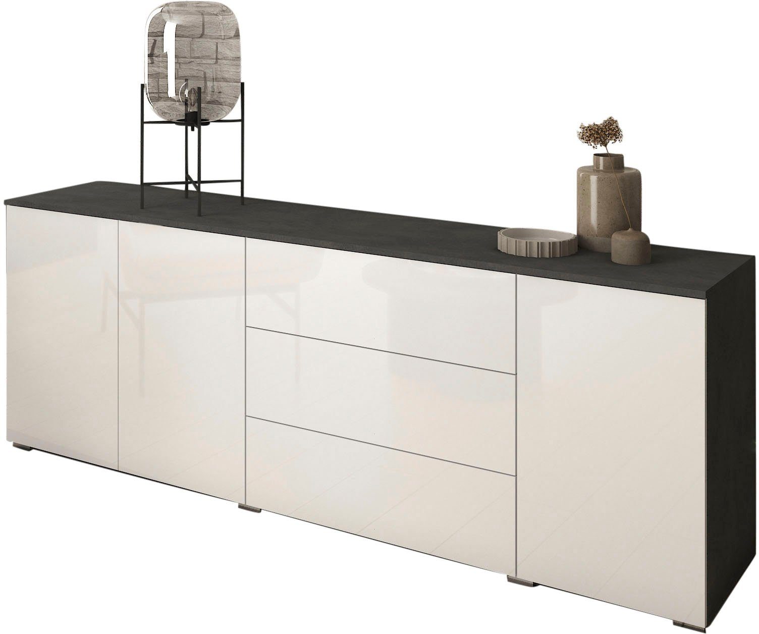 INOSIGN Sideboard "PARIS", (1 St.), Moderne 190cm breite grifflose Kommode, günstig online kaufen