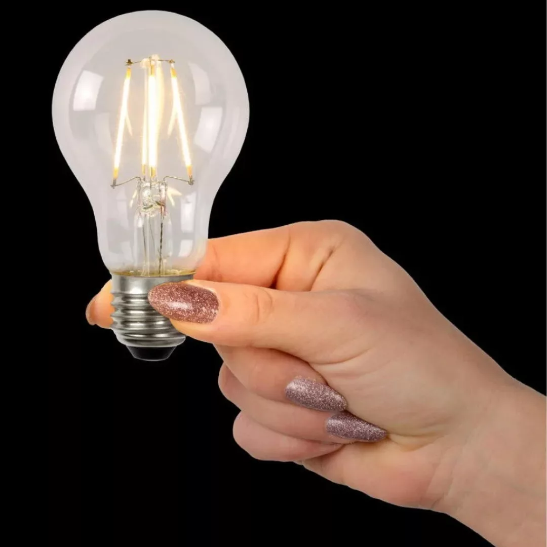 LED Leuchtmittel E27 Birne - A60 in Transparent 5W 600lm 4er-Pack günstig online kaufen
