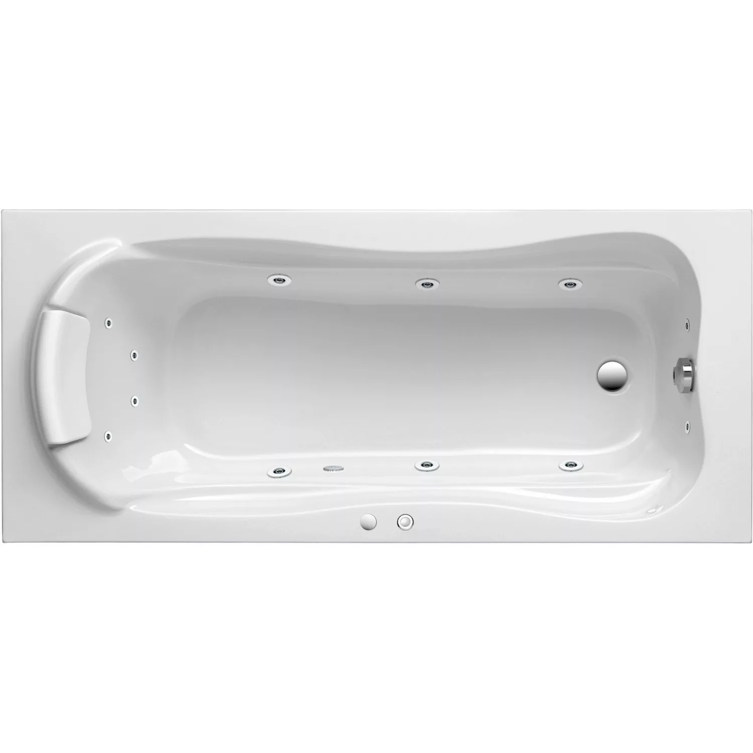 Ottofond Whirlpool Jamaica Komfort 170 cm x 80 cm Weiß günstig online kaufen