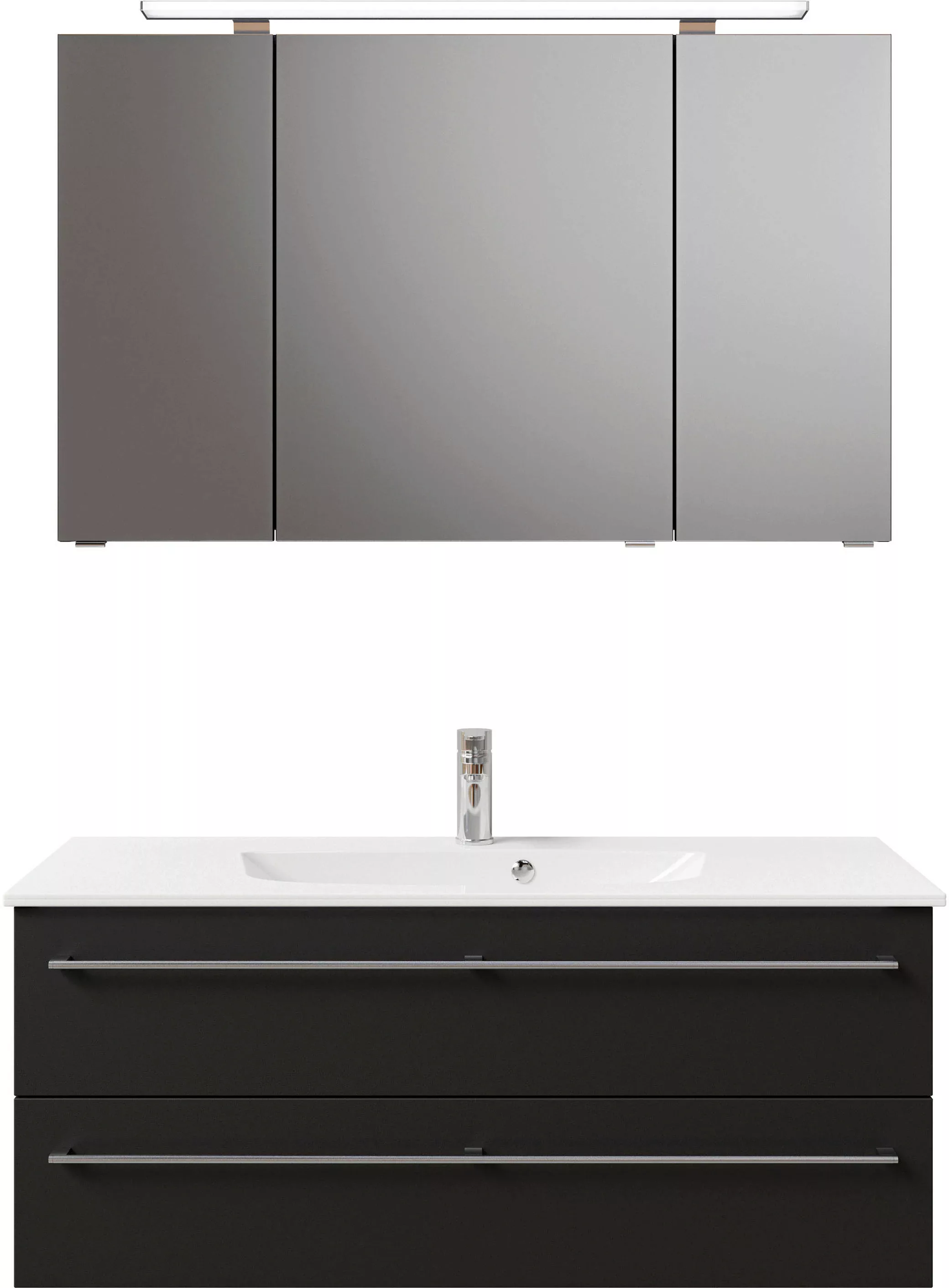 Saphir Badmöbel-Set "Serie 6025 2-teilig Mineralmarmor-Waschtisch mit LED-S günstig online kaufen