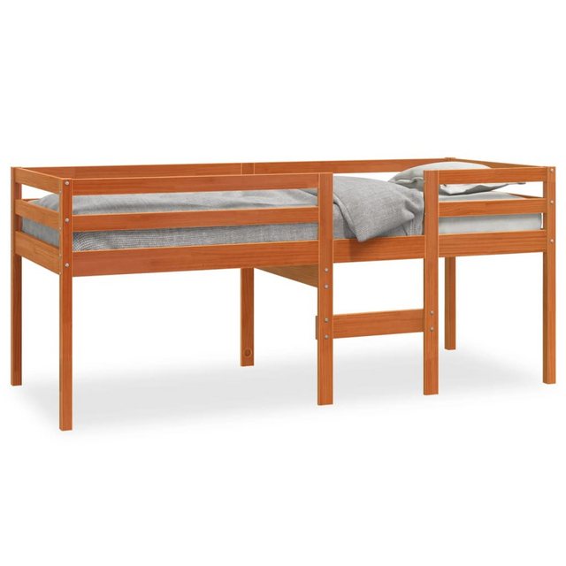 vidaXL Hochbett Etagenbett Wachsbraun 90x190 cm Massivholz Kiefer günstig online kaufen