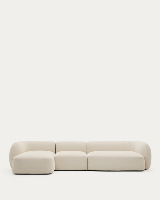 Natur24 Sofa Modulares 4-Sitzer-Sofa Martina 179 x 377 x 76 cm Chenille Écr günstig online kaufen