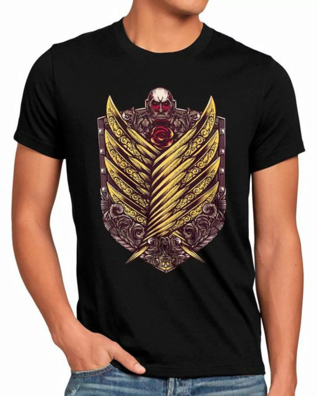 style3 Print-Shirt titan anime japan on manga attack aot günstig online kaufen