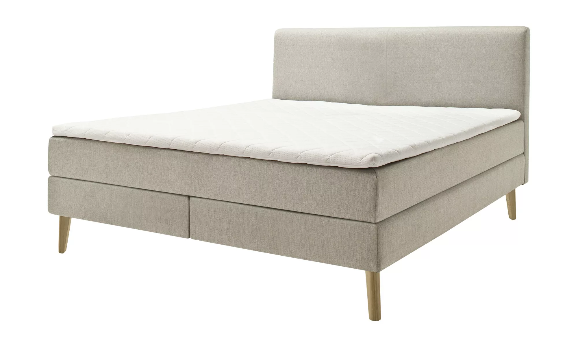 Boxspringbett  Oxfordshire ¦ beige ¦ Maße (cm): B: 163 H: 114 T: 213.0 Bett günstig online kaufen