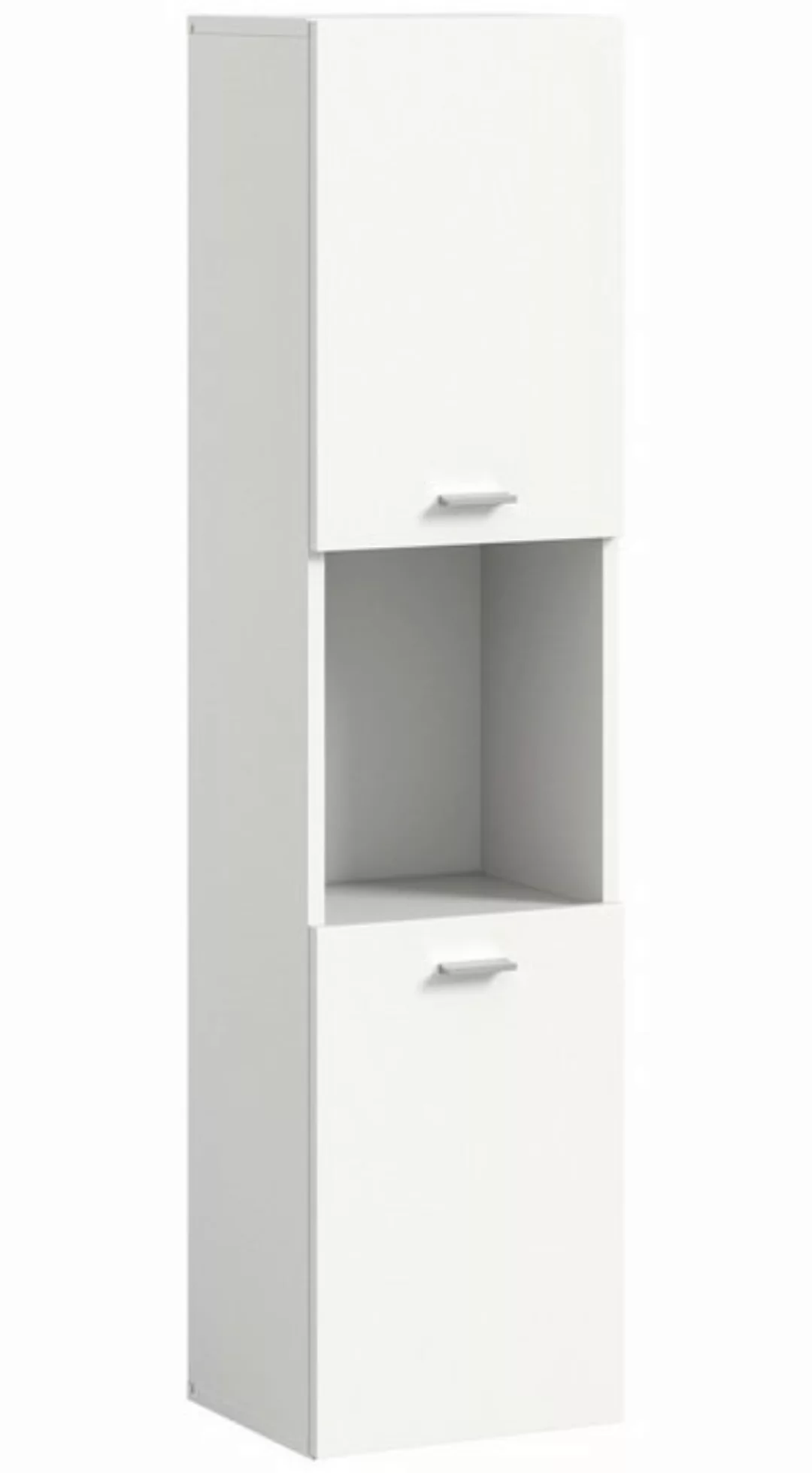 xonox.home Hochschrank in Weiß - 30x125x29cm (BxHxT) günstig online kaufen