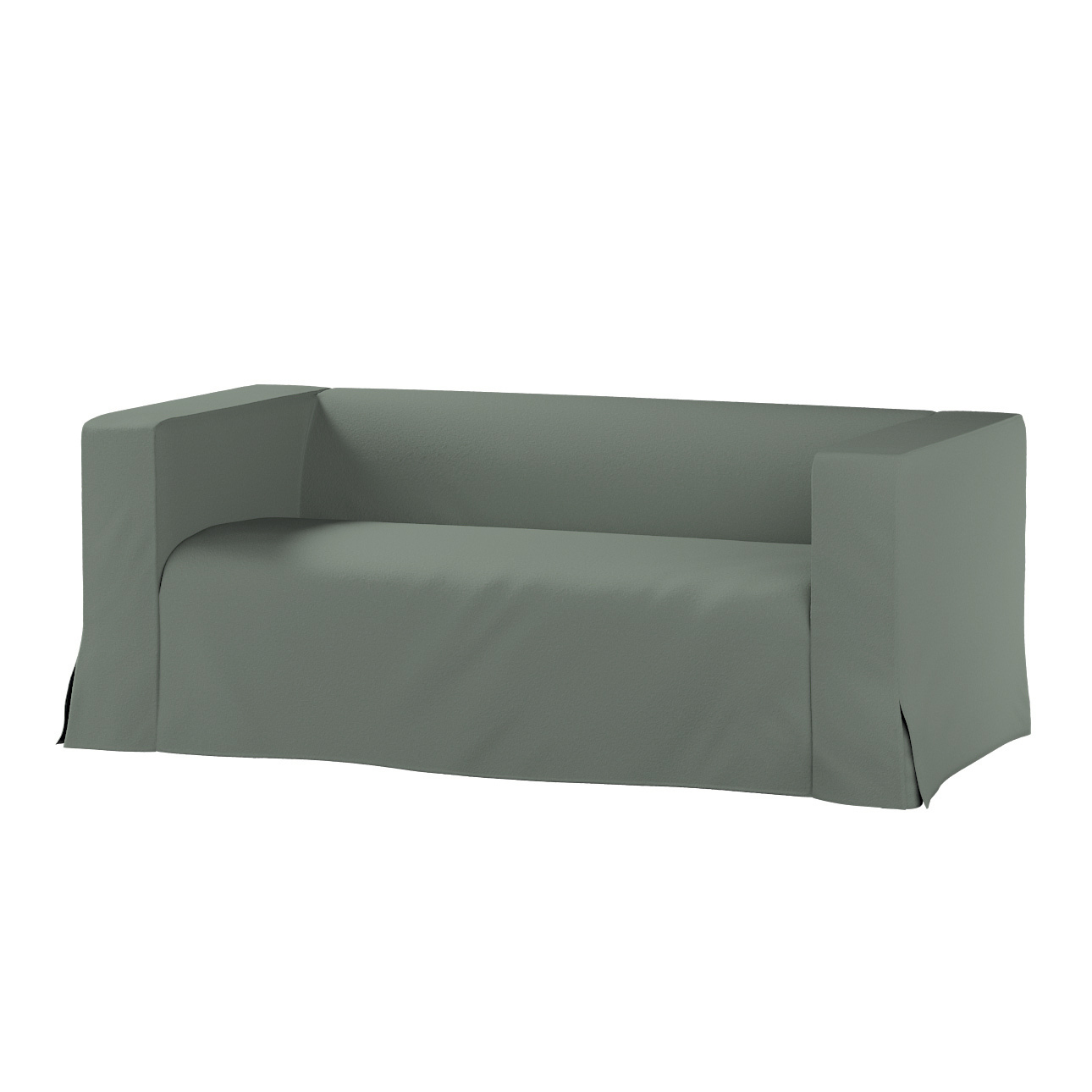 Bezug für Klippan 2-Sitzer Sofa, lang mit Kellerfalte, grün, Klippan 2-er, günstig online kaufen