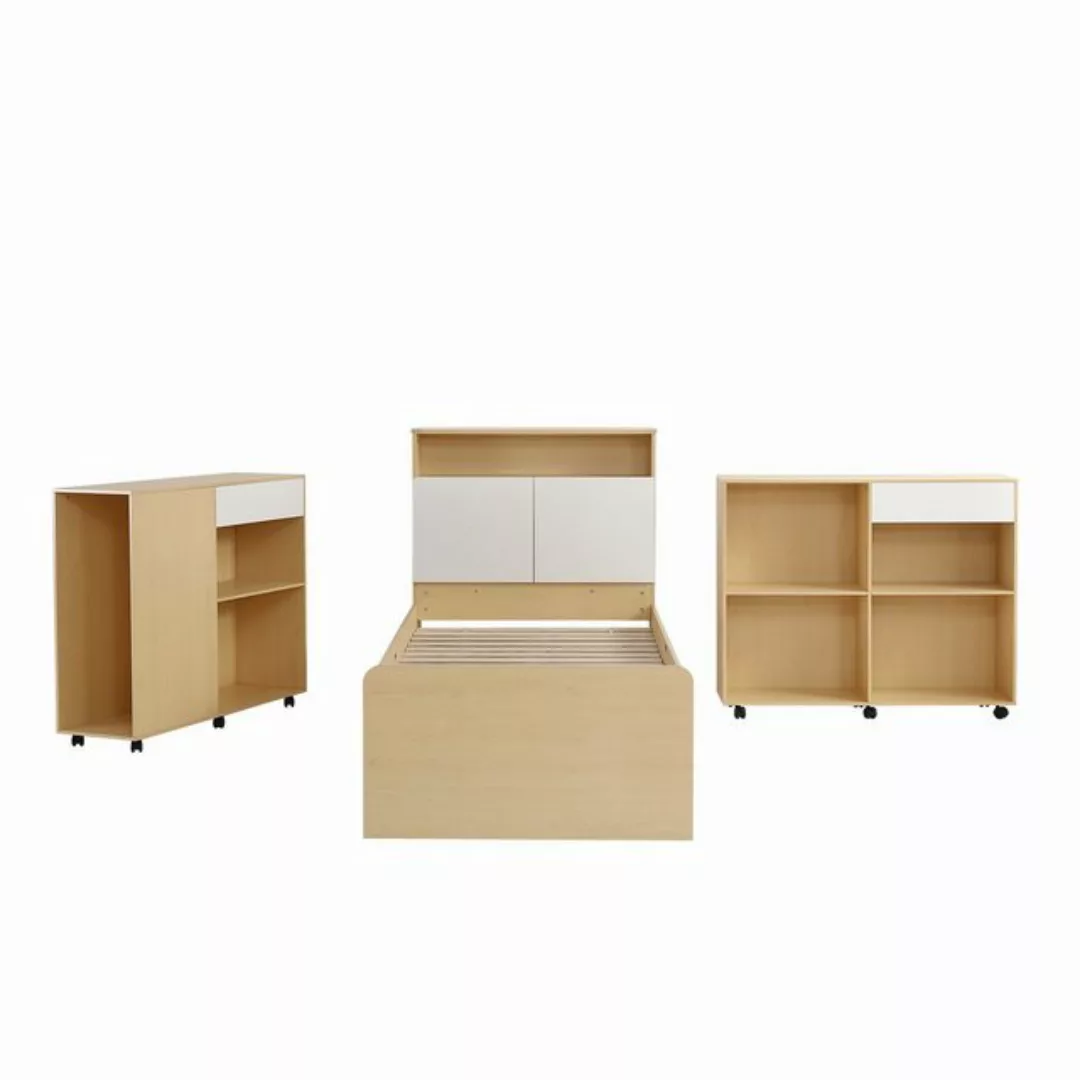 IDEASY Jugendbett Kinderbett, Einzelbett, 90x200 cm, mit 4 Schubladen, (Ohn günstig online kaufen