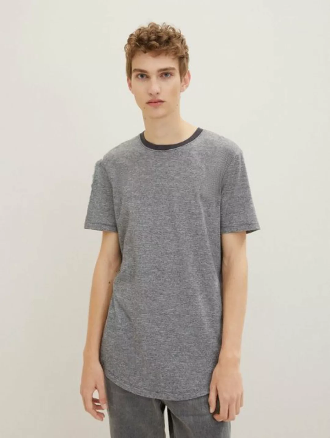 TOM TAILOR Denim T-Shirt mit dezentem Streifenmuster günstig online kaufen