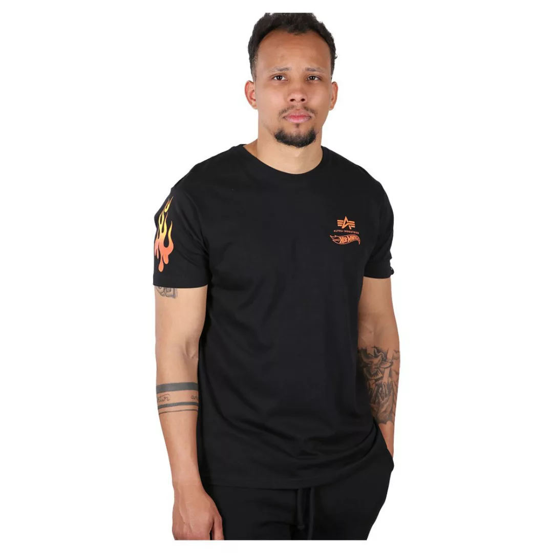 Alpha Industries Flame Kurzärmeliges T-shirt L Black günstig online kaufen