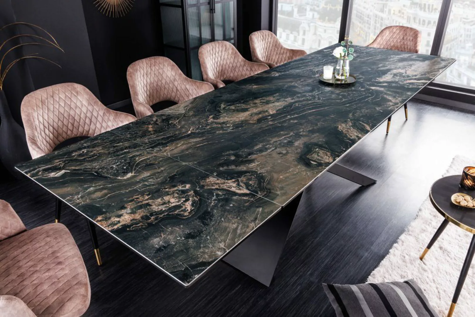 riess-ambiente Esstisch EUPHORIA 180-220-260cm taupe-natur / günstig online kaufen