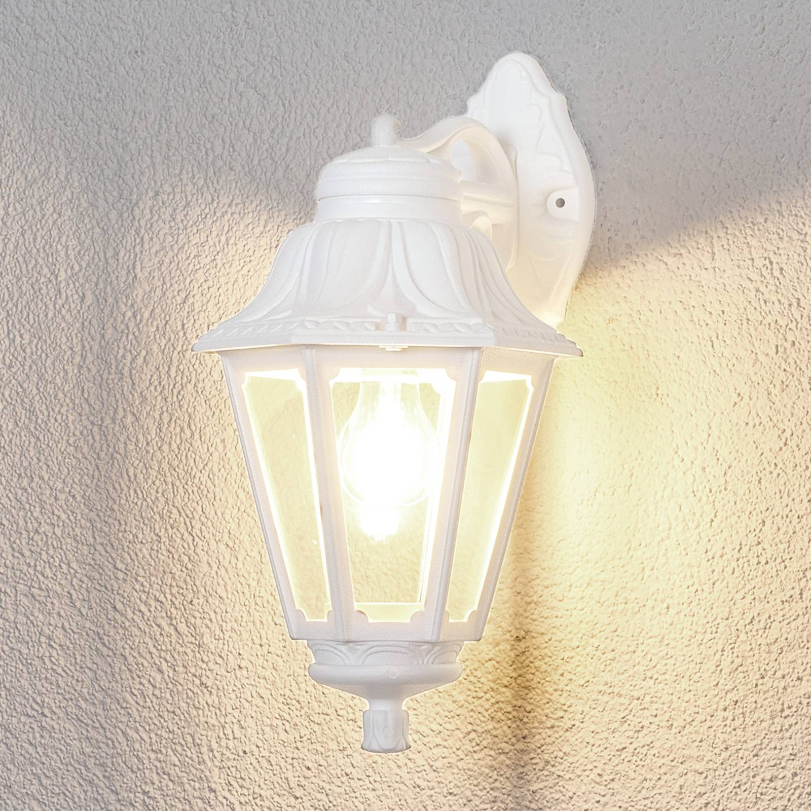 LED-Außenwandlampe Bisso Anna E27 weiß günstig online kaufen