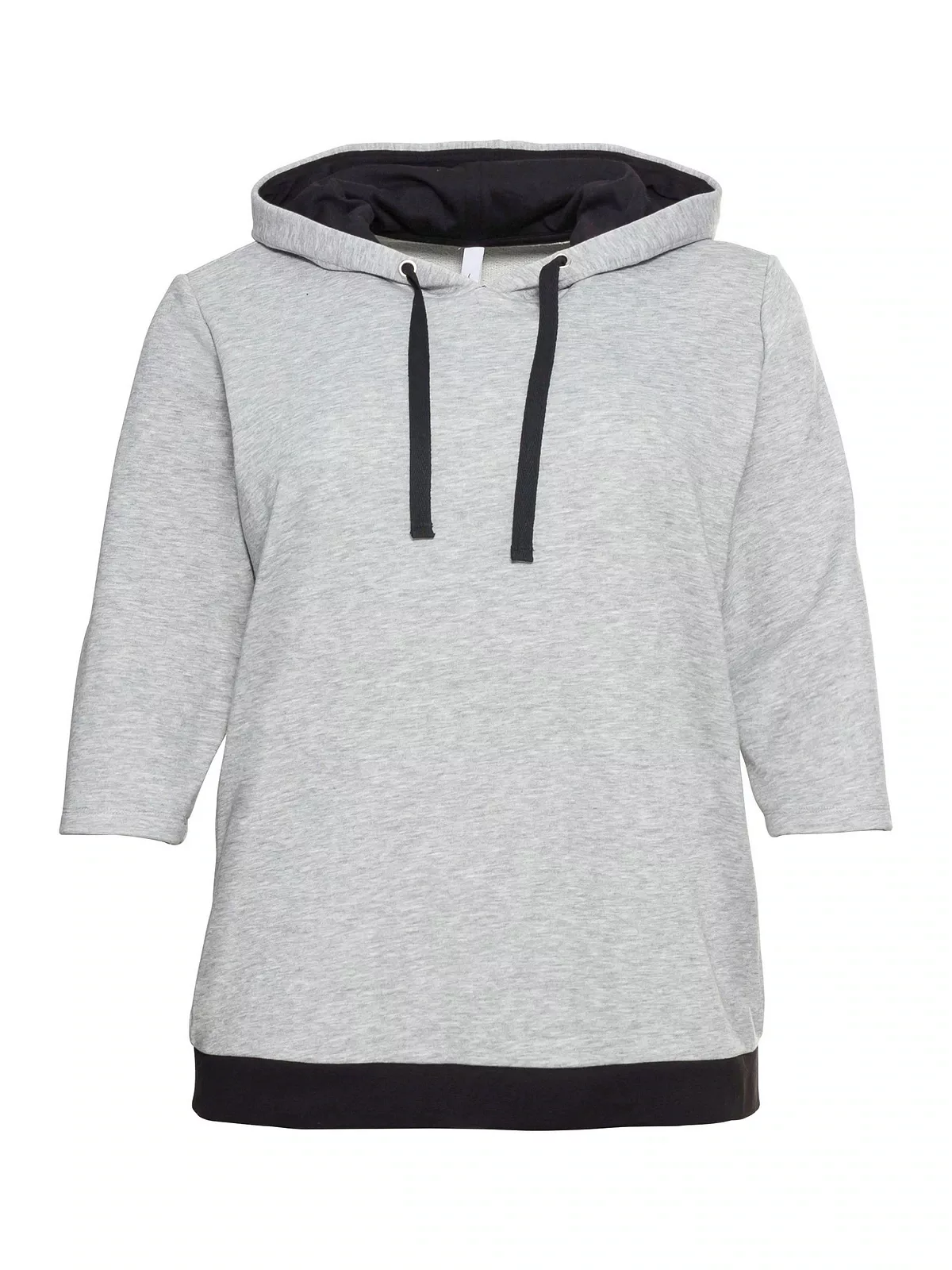 Sheego Kapuzensweatshirt "Große Größen", mit 3/4-Ärmel und Kontrastdetails günstig online kaufen