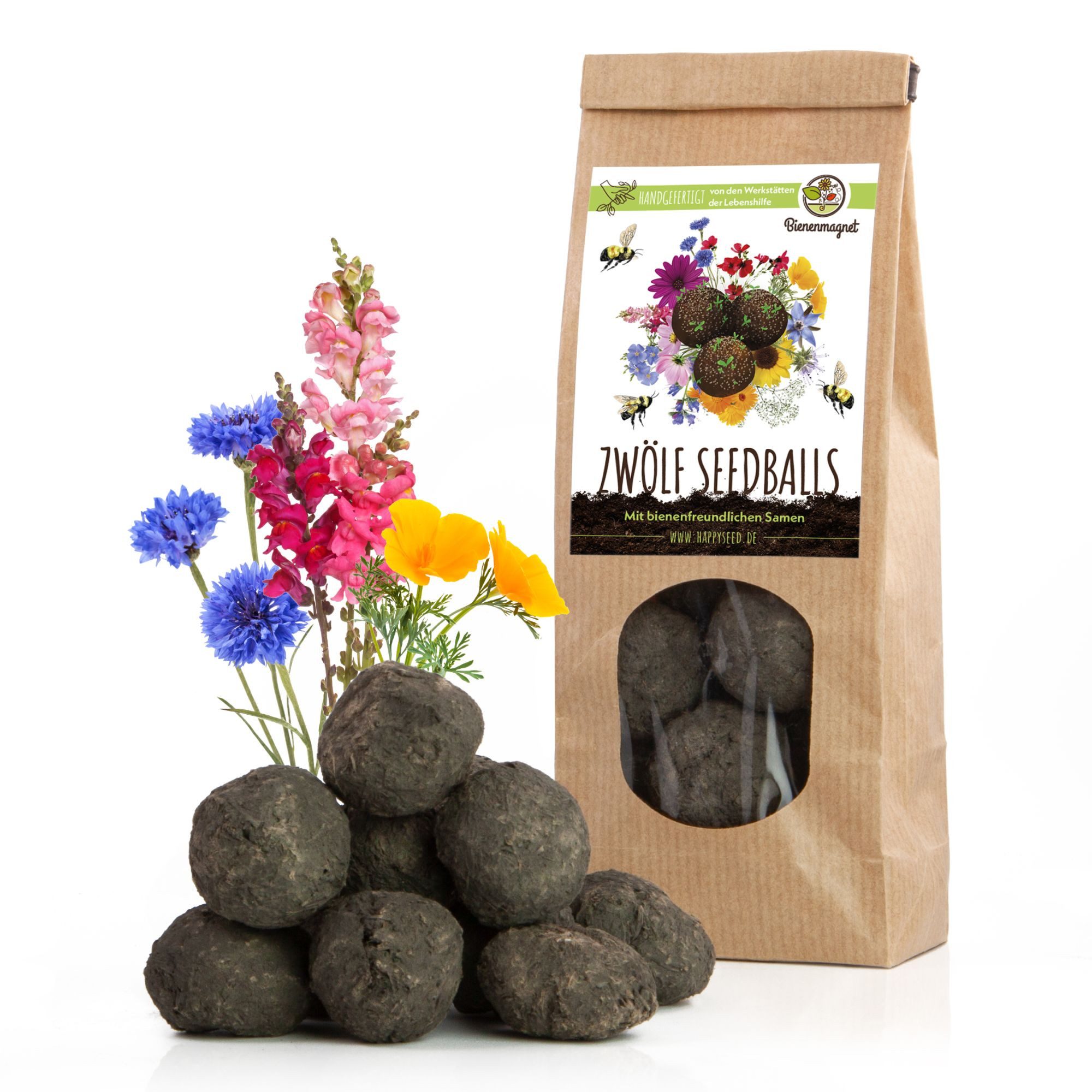 Bienenmagnet Blumensamen 12x Samenbomben (bunte Bienenweide) günstig online kaufen