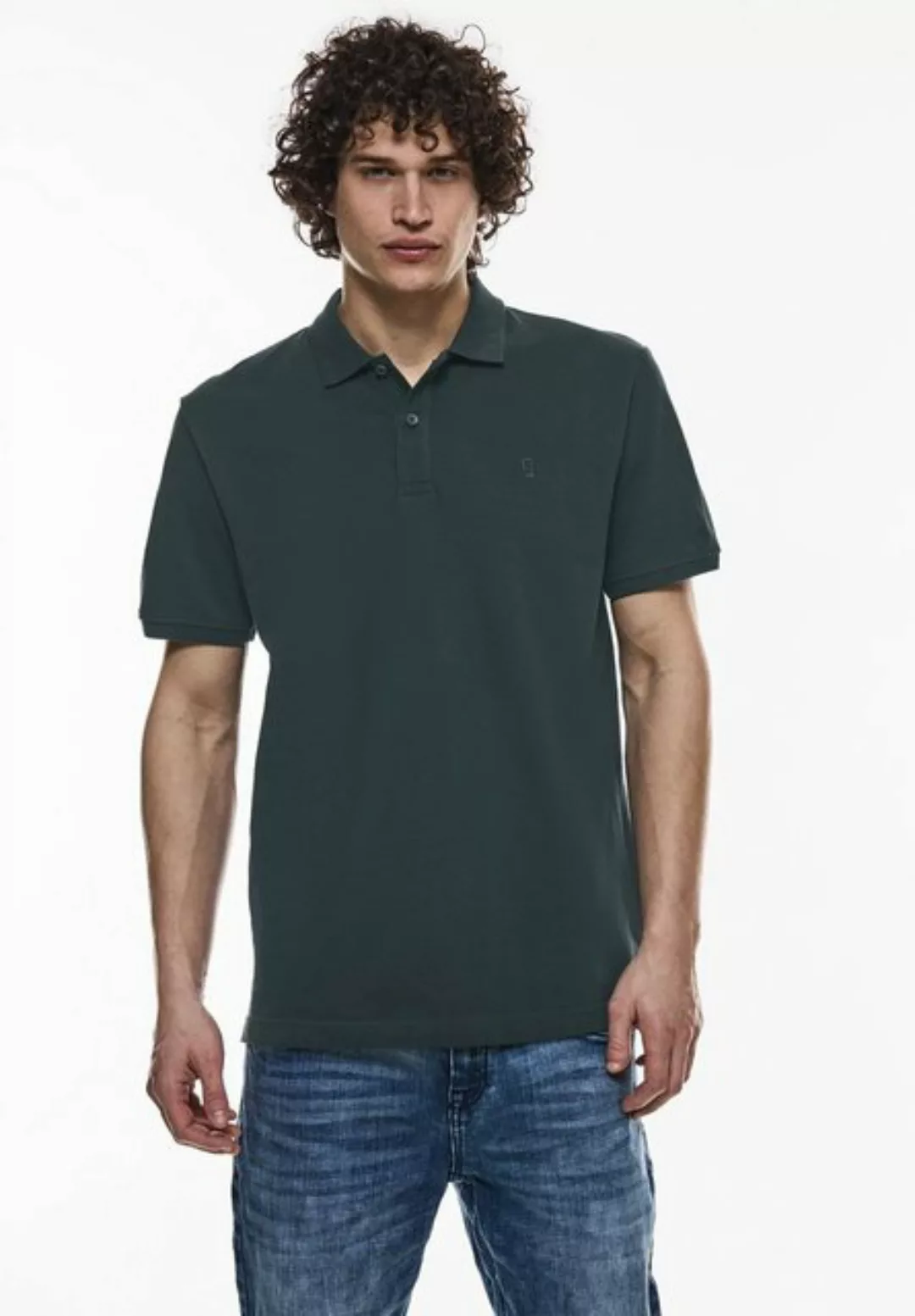 STREET ONE MEN Poloshirt in Unifarbe günstig online kaufen