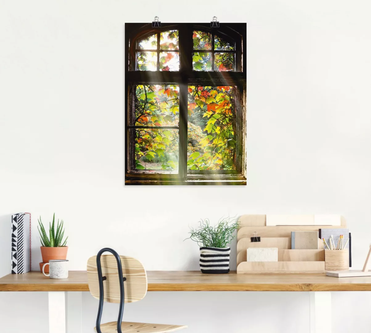 Artland Wandbild "Altbau", Fenster & Türen, (1 St.), als Alubild, Outdoorbi günstig online kaufen