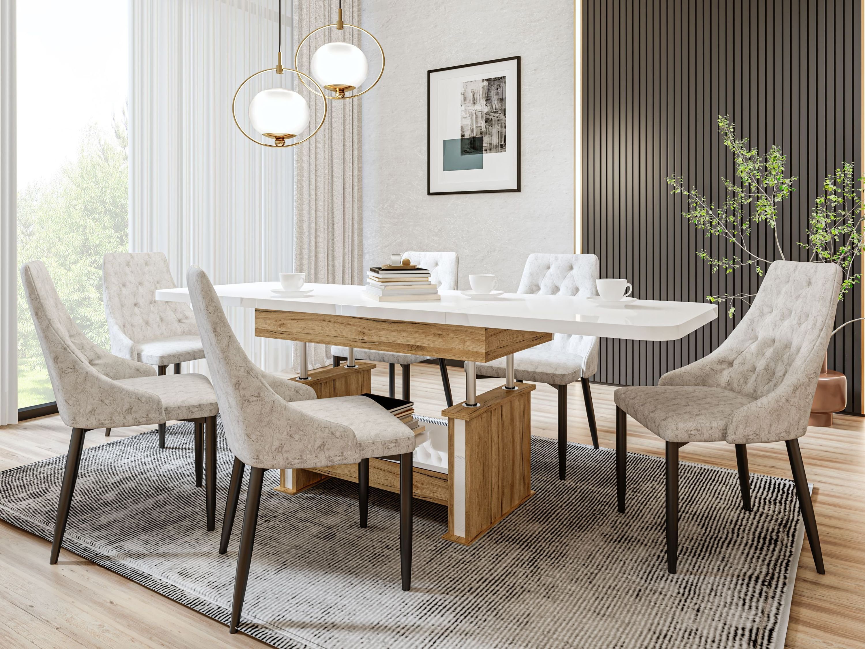 designimpex Couchtisch Design DA-555 Schublade höhenverstellbar günstig online kaufen