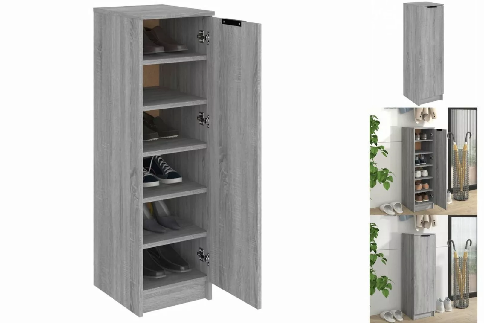 vidaXL Schuhschrank Schuhschrank Grau Sonoma 30x35x100 cm Spanplatte günstig online kaufen