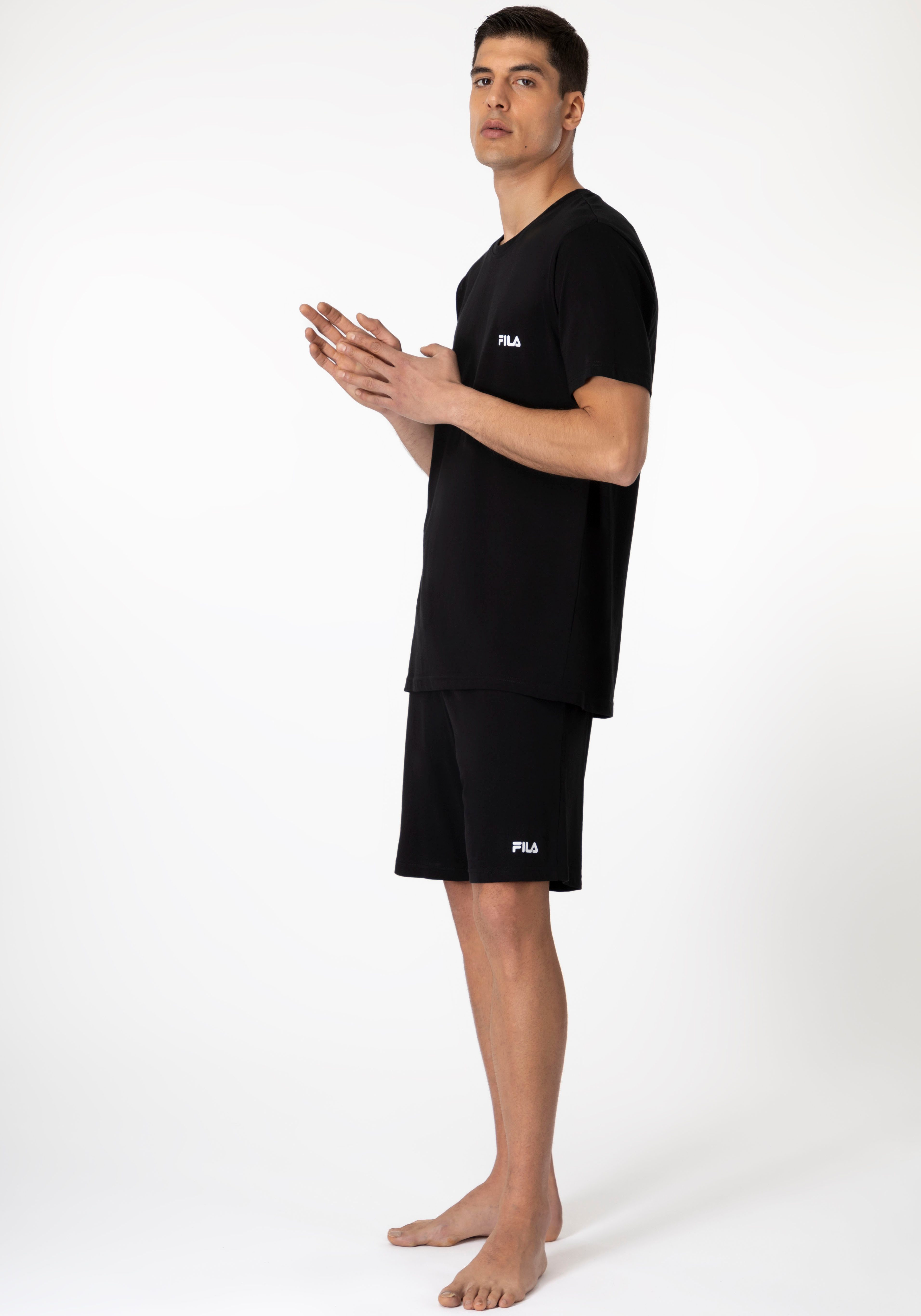 Fila Shorty "MAN JERSEY PYJAMAS", (2 tlg.), T-Shirt und kurze Hose mit Gumm günstig online kaufen