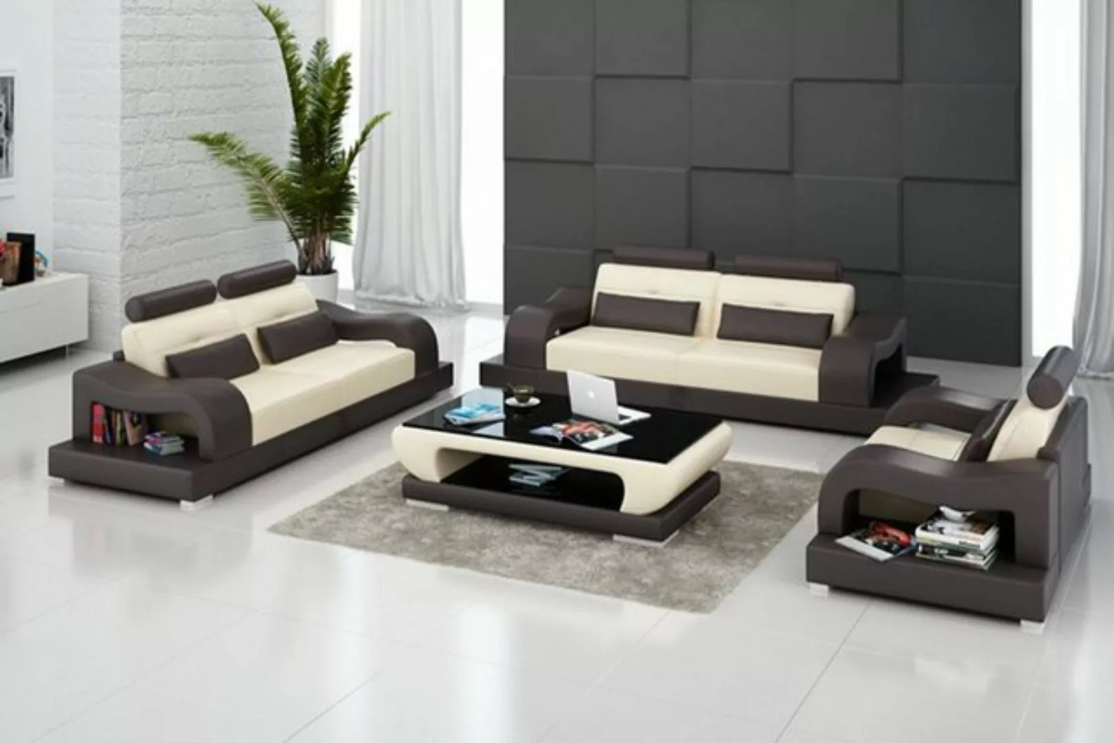 JVmoebel Sofa Luxus 3+2+1 Couchgarnitur Polstermöbel stilvolle Sofas Neu, M günstig online kaufen