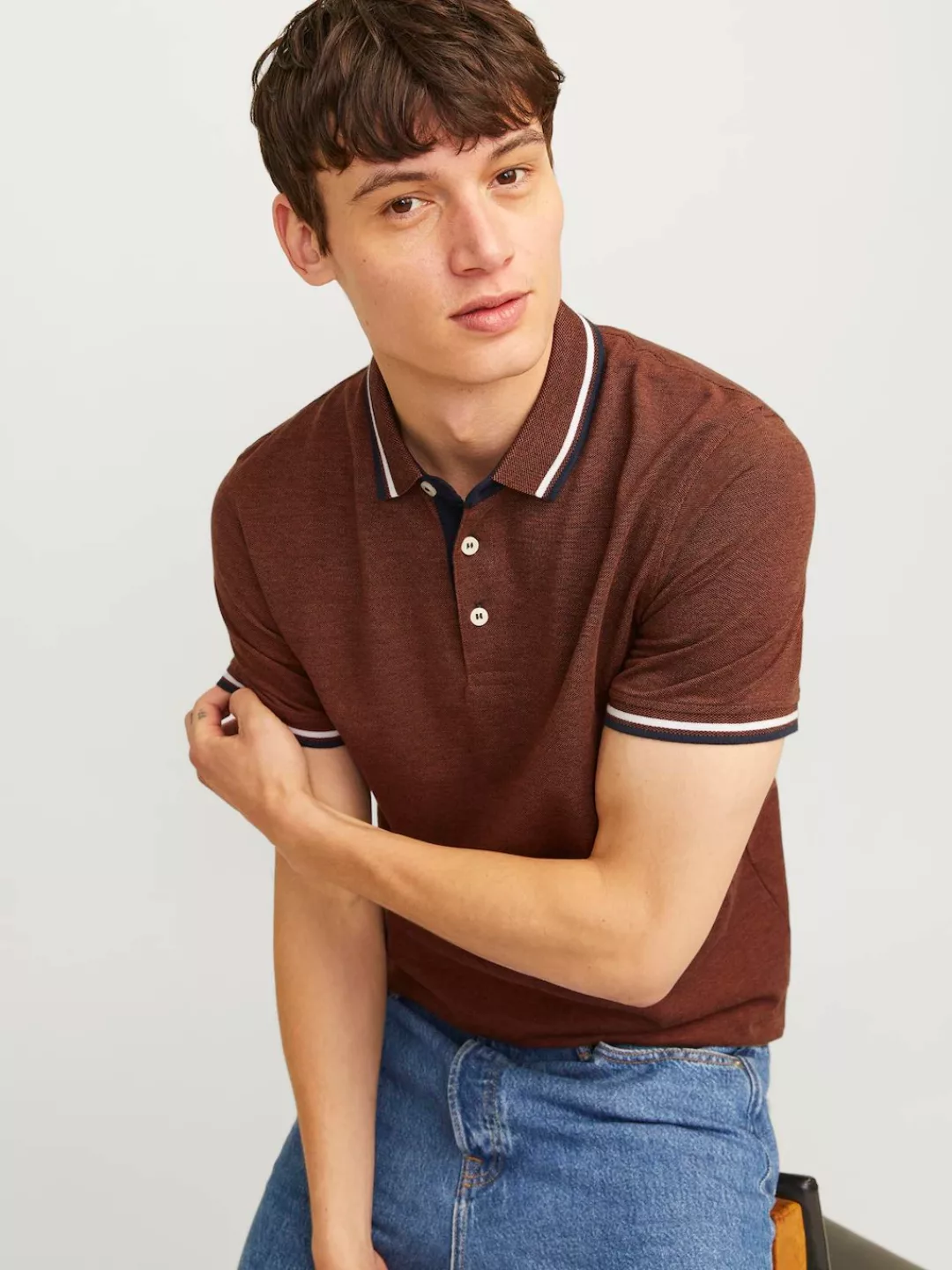 Jack & Jones Poloshirt "JJEPAULOS POLO SS NOOS", mit Logo Stickerei günstig online kaufen