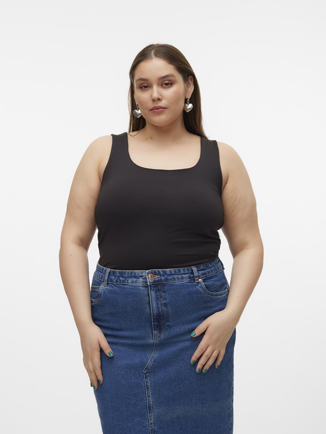 Vero Moda Curve Tanktop "VMCMILLION SL SQUARE TOP JRS NOOS CUR" günstig online kaufen