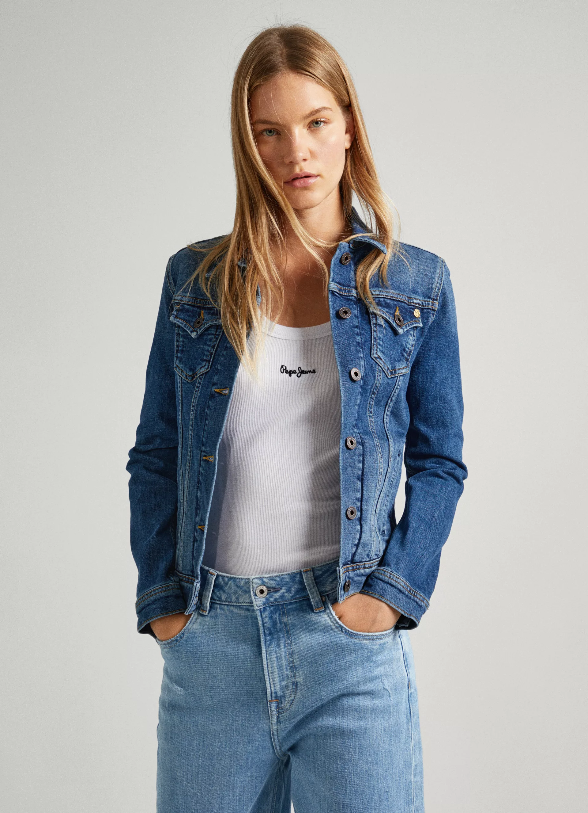 Pepe Jeans Jeansjacke THRIFT mit aufgesetzten Brusttaschen und durchgehende günstig online kaufen