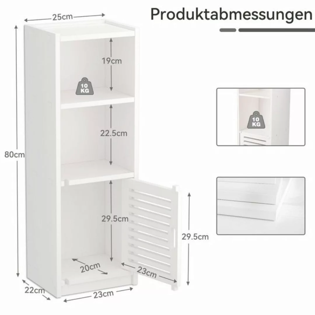 Dripex Midischrank Badezimmerschrank, Badschrank schmal, Toilettenschrank günstig online kaufen