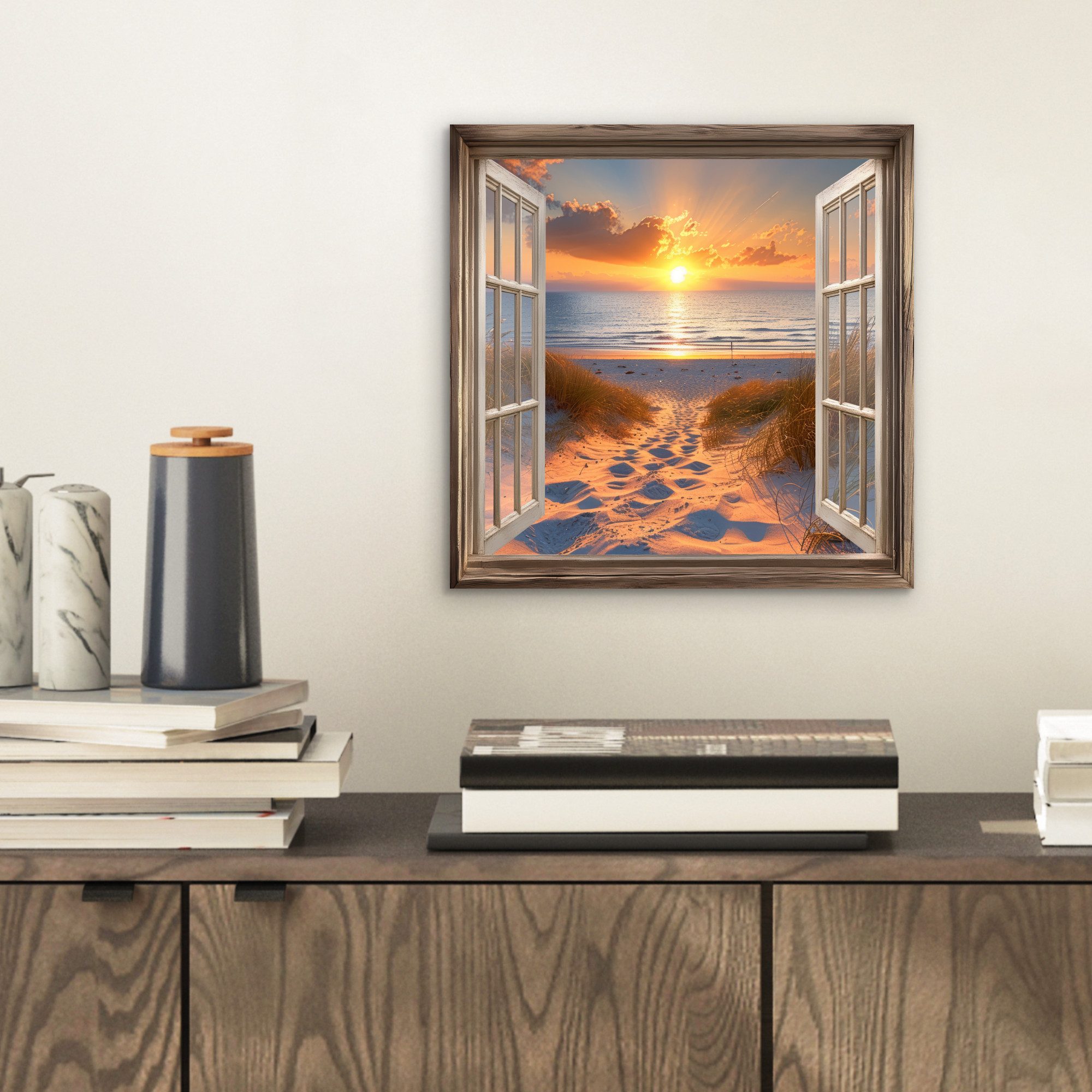 MuchoWow Metallbild Durchblick - Strand - günstig online kaufen