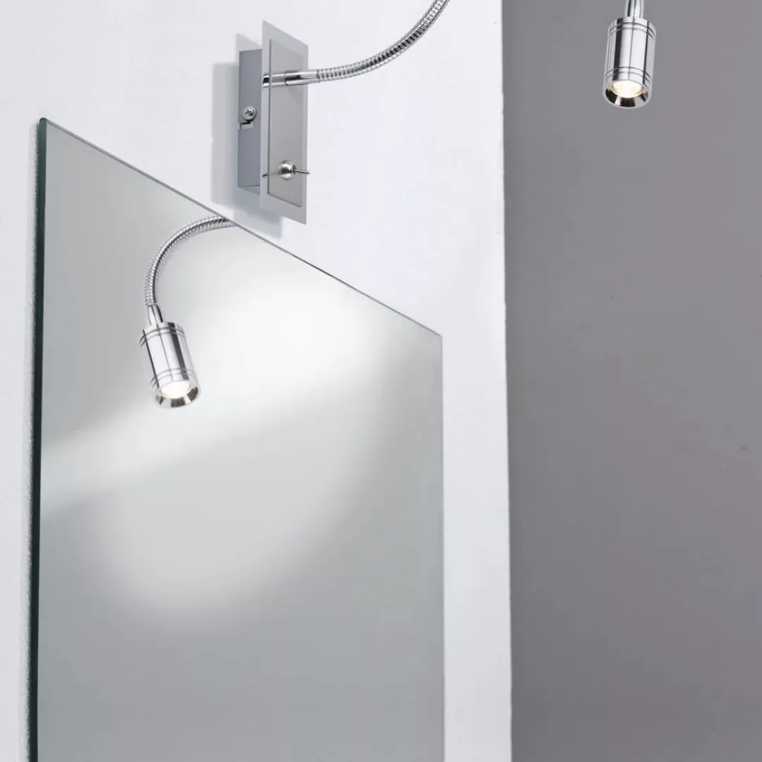 Spiegelleuchte, LED, 1x3W, Zylindro, 230V, Chrom, Komplett-Leuchte, inklusi günstig online kaufen
