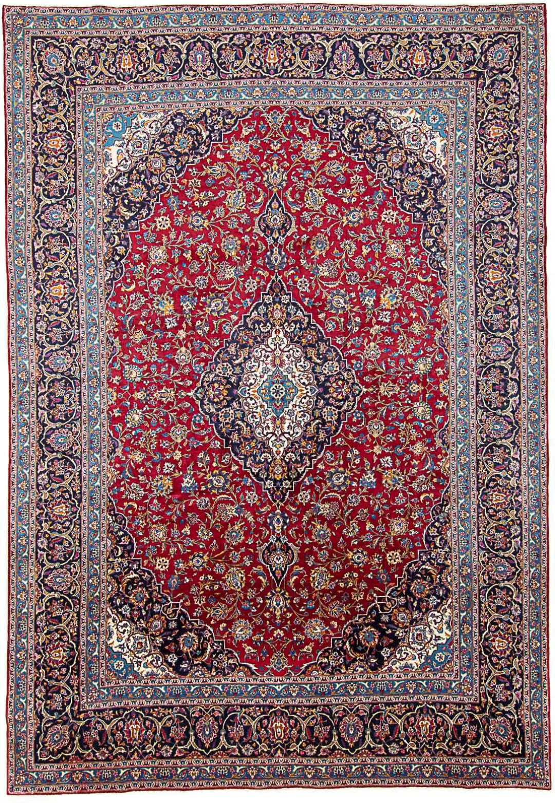 morgenland Wollteppich »Heriz Medaillon 350 x 280 cm«, rechteckig, Unikat m günstig online kaufen