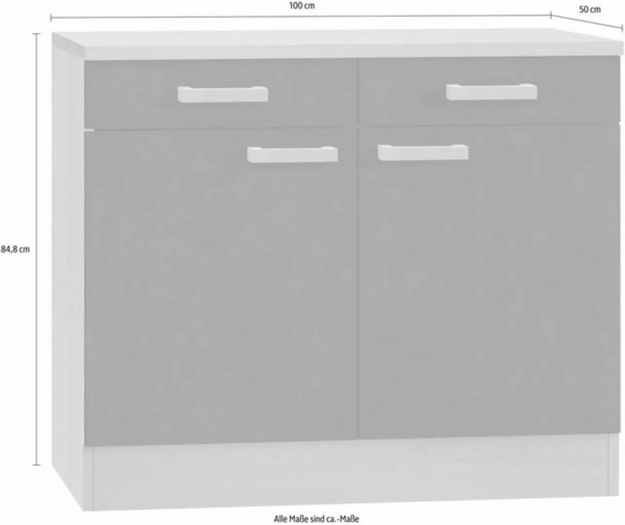 OPTIFIT Unterschrank Odense 100 cm breit, mit 2 Türen und 2 Schubkästen, fü günstig online kaufen