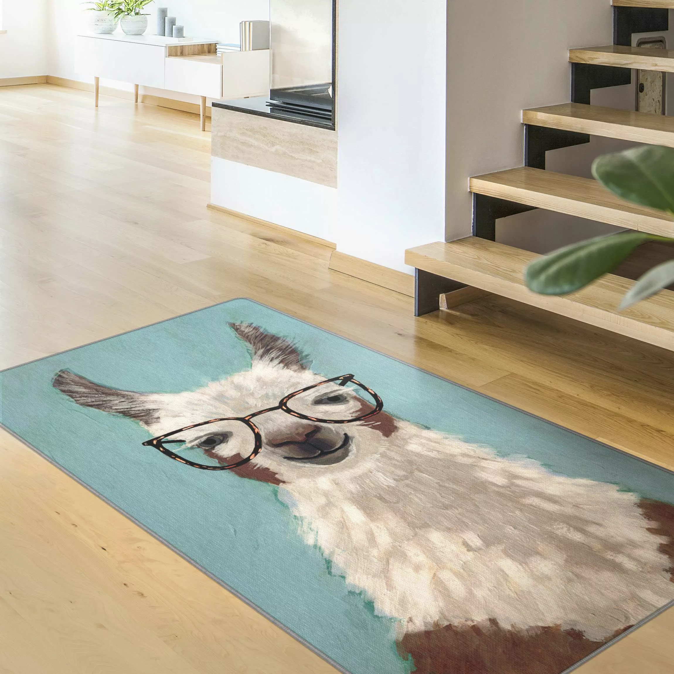 Teppich Lama mit Brille II günstig online kaufen