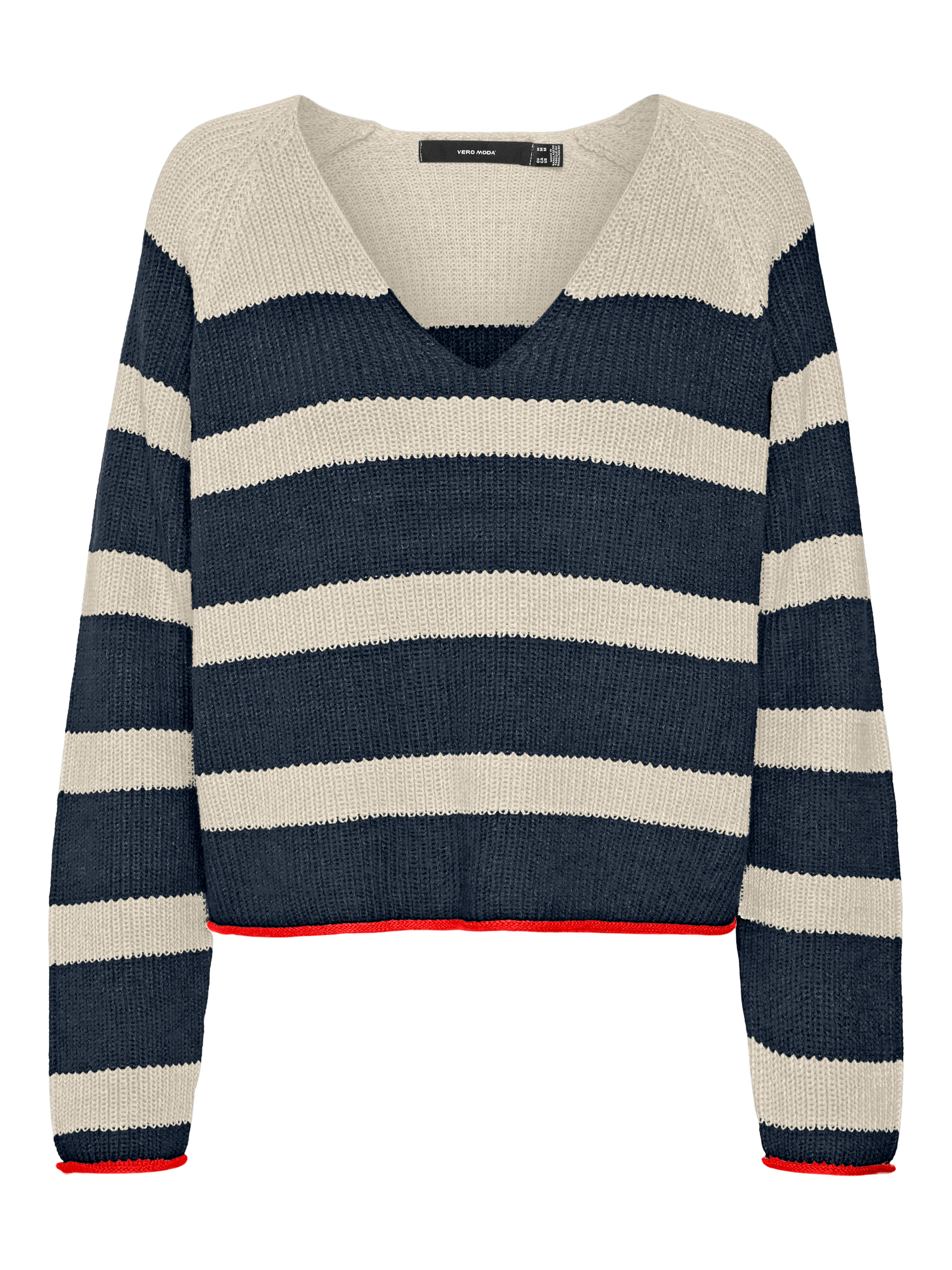 Vero Moda V-Ausschnitt-Pullover VMFABULOUS LS V-NECK SHORT PULLOVER BOO günstig online kaufen