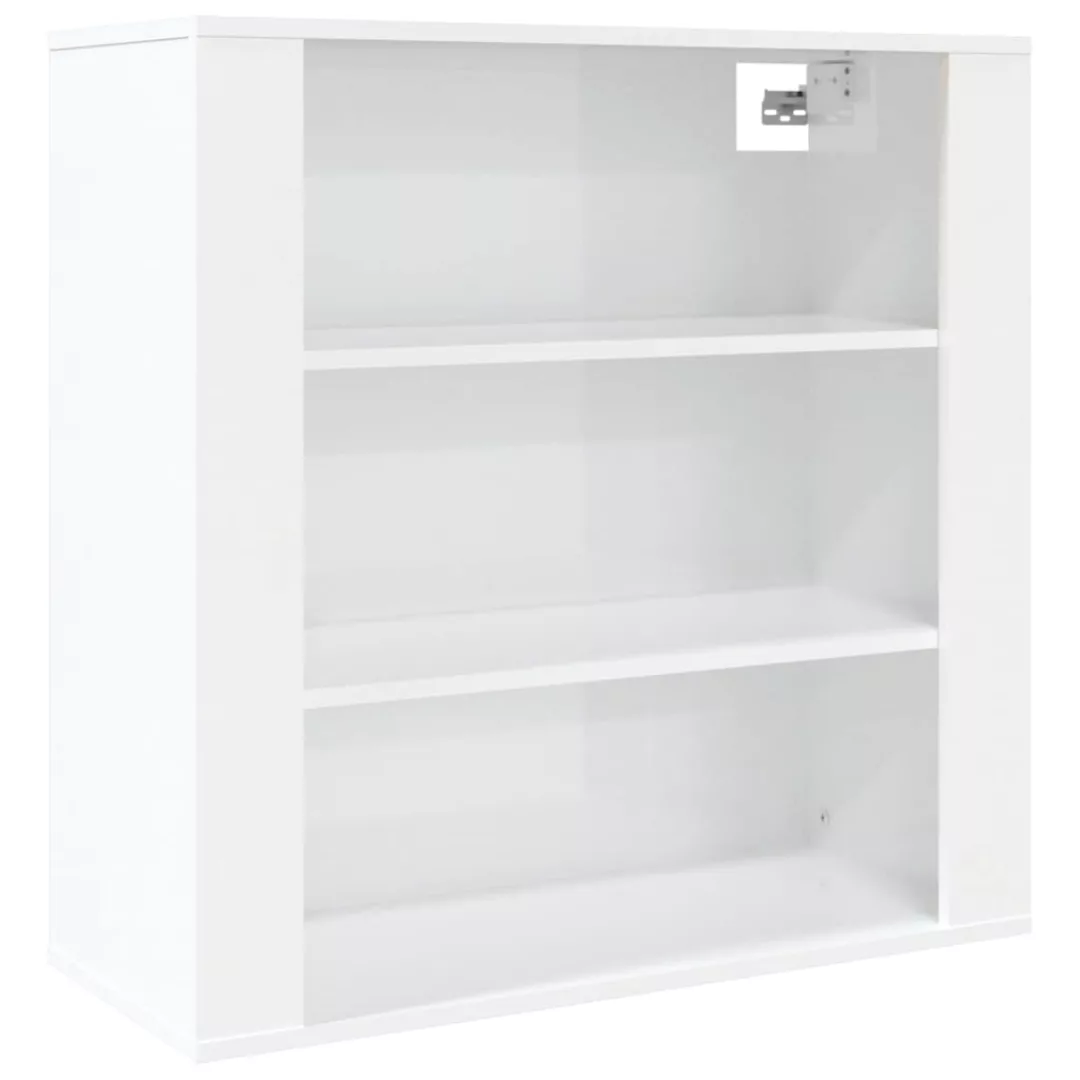 Vidaxl Wandschrank Hochglanz-weiß 80x33x80 Cm Holzwerkstoff günstig online kaufen