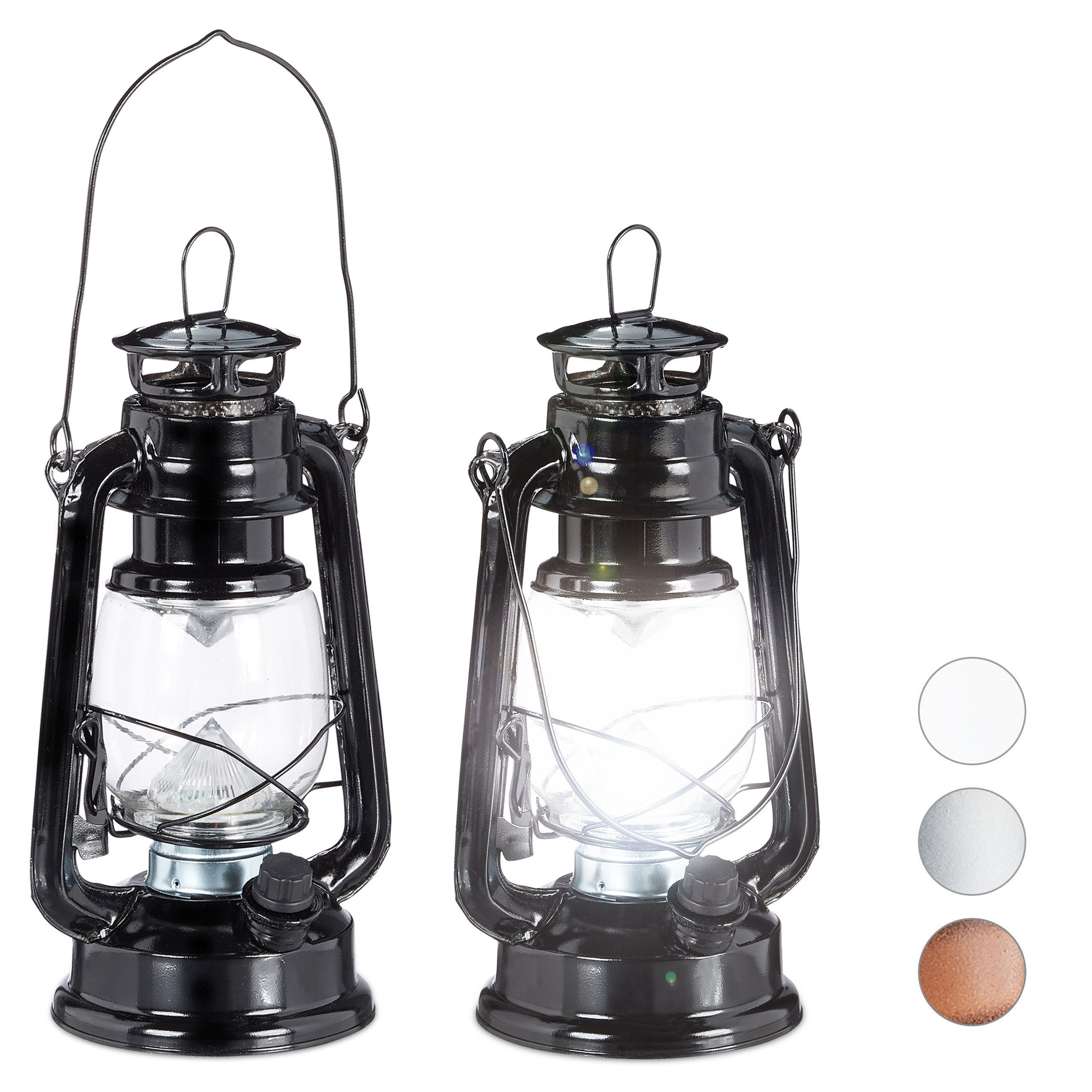relaxdays LED Laterne 2 x Sturmlaterne günstig online kaufen