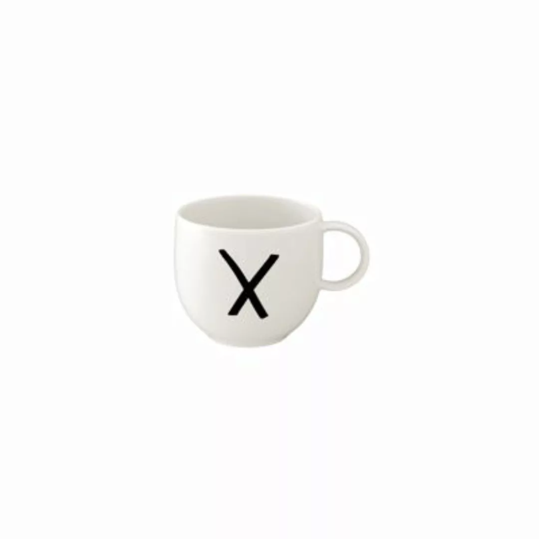 Villeroy & Boch LETTERS Kaffeebecher 'X' 330 ml Kaffeebecher weiß günstig online kaufen