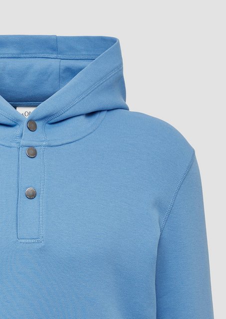 s.Oliver Sweatshirt Strukturierter Hoodie mit Druckknöpfen und Kängurutasch günstig online kaufen