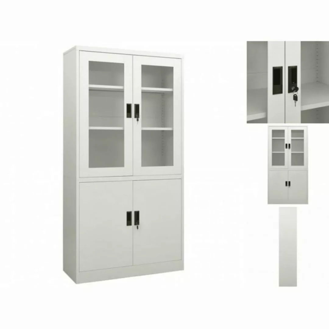 vidaXL Kleiderschrank Büroschrank Hellgrau 90x40x180 cm Stahl günstig online kaufen
