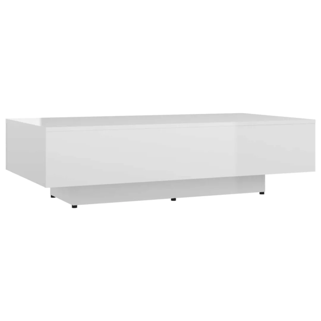 Couchtisch Hochglanz-weiß 115x60x31 Cm Spanplatte günstig online kaufen