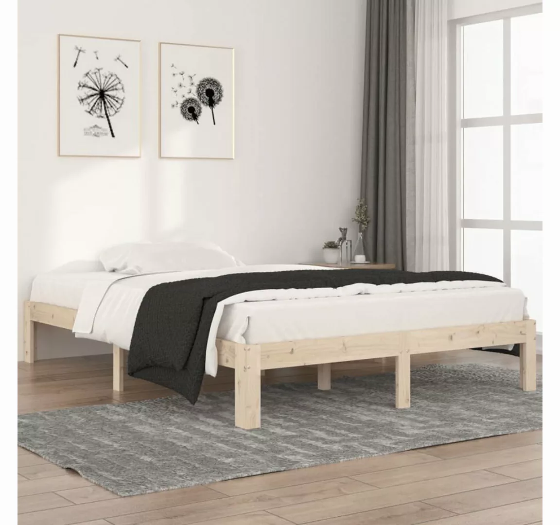 furnicato Bett Massivholzbett Kiefer 140x200 cm günstig online kaufen