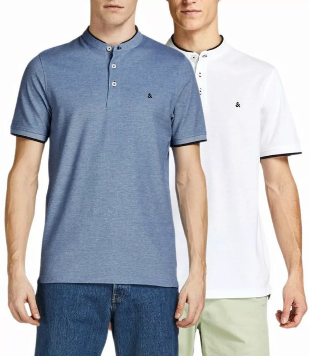 Jack & Jones Poloshirt (Set) Basic Shirt in Unifarben im Doppelpack günstig online kaufen