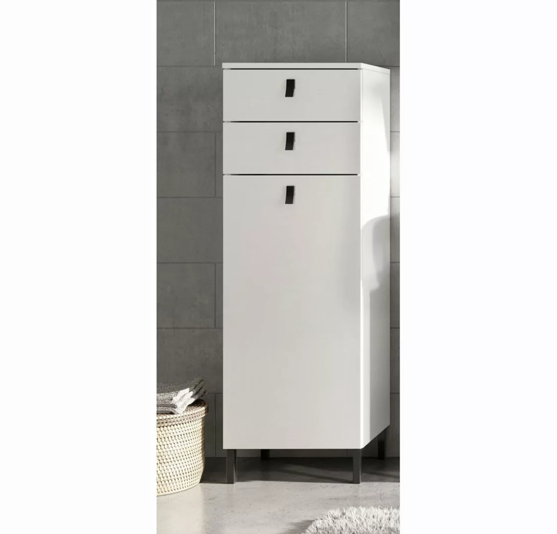 Lomadox Midischrank TUDELA-01 Badezimmer Midischrank, 39cm breit, in weiß, günstig online kaufen