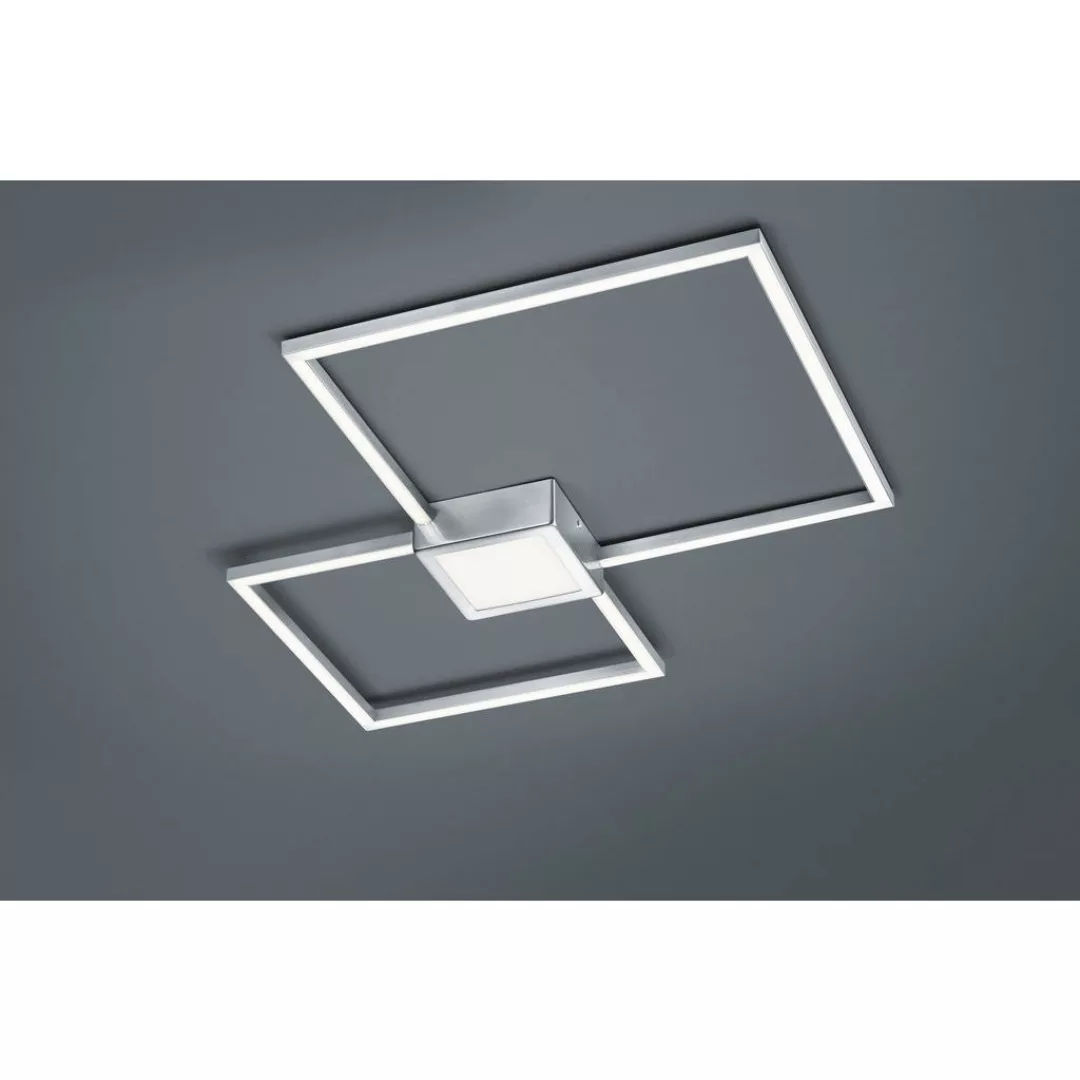 LED-Deckenleuchte Hydra, 3.000K nickel, 2 Quadrate günstig online kaufen