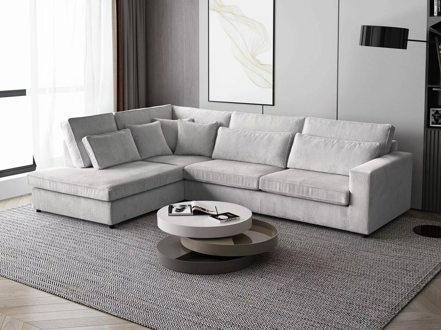 Beautysofa Ecksofa mit dekorativen Kissen PARMA, günstig online kaufen