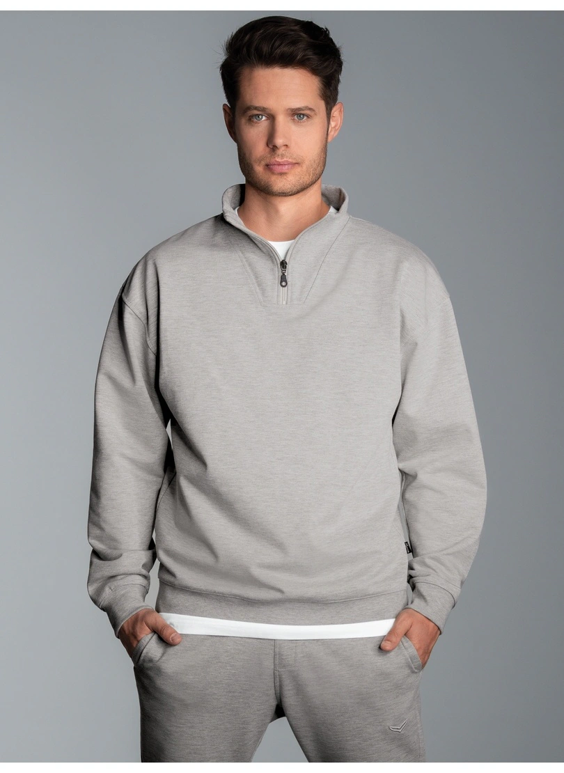 Trigema Sweatshirt "TRIGEMA Troyer in bequemer Sweat-Qualität" günstig online kaufen