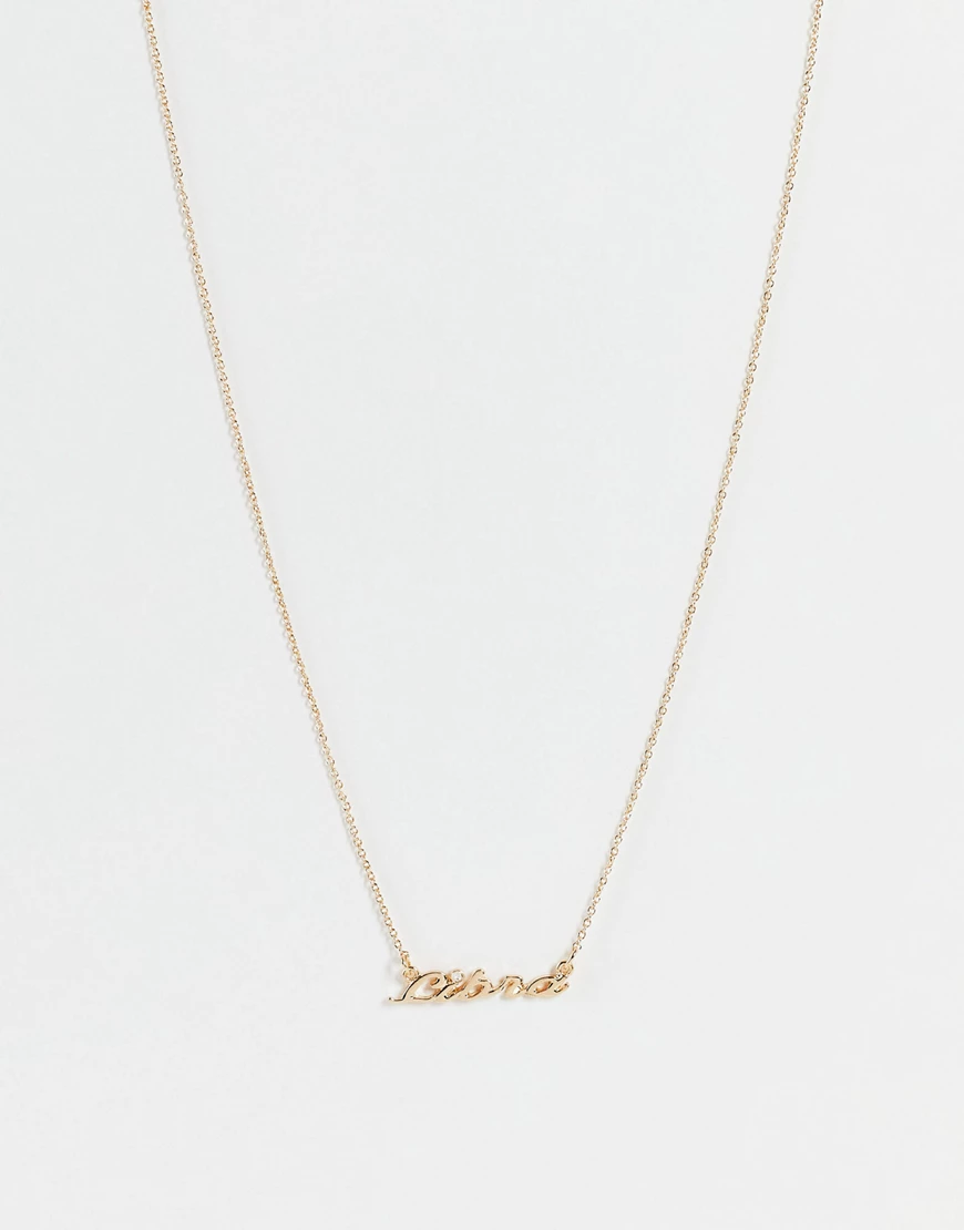 Monki – Jungfrau – Halskette in Goldoptik mit „Libra“-Sternzeichenanhänger- günstig online kaufen